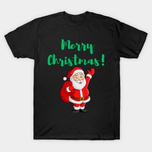 Merry Christmas Santa Carrying Presents Festive Holidays T-Shirt